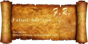 Falusi Rózsa névjegykártya